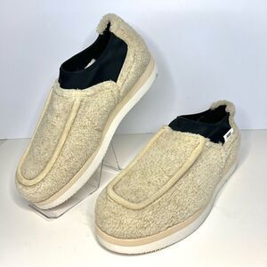 P448 Baby Lama Teddy Off White Vibram Sole Slip On Shoe Ivory 9 NWOB